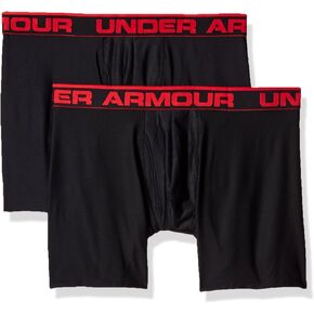 Under Armour O Series 6in Boxerjock - 2-Pack - Men's Black/Black, 3XL