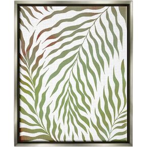 Stupell Industries Wavy Green Botanical Leaves Floating Framed Wall Art, Design by Ziwei Li