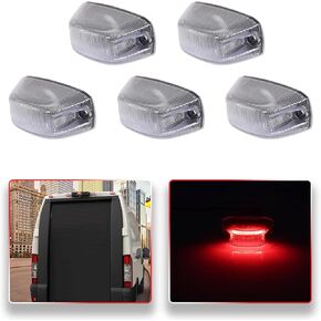5x Red Lens(Housing ONLY) Rear Cab Roof Marker Running Light Kit Clearance Marker Light Housing For 14-23 Ram ProMaster 1500 2500 3500