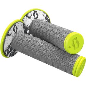SCOTT 269305-5776 Mellow + Donut Motocross Grips, Grey/Neon Yellow