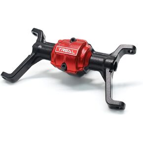 Treal Aluminum 7075 Front Axle Housing w C Hubs One Piece CNC Machined Upgrades for 1/18 Redcat Ascent 18 Crawler(Black)