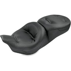 Mustang Motorcycle Seats 76036 Standard Touring Regal One-Piece Seat for Harley-Davidson Electra Glide Standard, Road Glide, Road King & Street Glide 2008-'21, Original Regal, Black