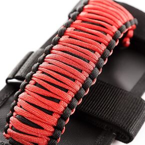 Rugged Ridge | Grab Handle Kit, Paracord, Red/Black | 13505.31 | Fits 1955-2024 Jeep CJ/Wrangler; 2020-2024 Jeep Gladiator