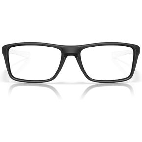 Oakley Men's OX8178 Rafter Rectangular Prescription Eyewear Frames, Satin Black/Demo Lens, 55 mm