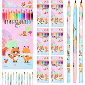 Denylo Cute Unicorn Colored Pencils Set, 6 Packs of 12 Count, Colored Pencils Bulk Coloring Pencils 72 Count, Art Supplies, Pre-sharpened Colored Pencils, Birthday Gifts for Girls, Classroom Prizes