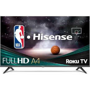 Hisense 40-Inch Class A4 Series FHD 1080p Smart Roku TV with Alexa Compatibility (40A4NR, 2024 Model) - Dolby Audio, Slim Bezel Design, Google Assistant