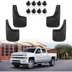 BDFHYK Mud Flaps Splash Guards Compatible for 14-18 Silveado 1500,2019 Silverado 1500 LD,15-19 Silverado 2500/3500 Without Fender Flares