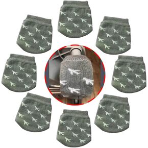 8 PCS Luggage Suitcase Wheels Socks with airplane design Dust Socks Prevents Dirt And Rolling Keep Floors Clean Luggage Wheels Cover Socks（Grey）