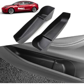 Jaronx Compatible with 2021-2024 Tesla Model S Door Side Organizer, 4PCS Front Rear Door Model S Door Storage Tray, Door Pockets Inserts Organizer Tray for Model S Accessories 2021 2022 2023 2024