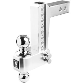 BulletProof Hitches 2.0" Aluminum Medium Duty (14,000lb Rating) 6" Drop/Rise Hitch with 2" and 2-5/16" Dual Ball