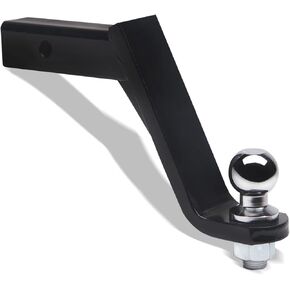 Armordillo 7161504 2.75" Drop Down Loaded Ball Mount Trailer Tow Hitch with 2" Receiver Tube Universal Fit - Black