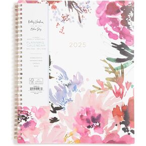 Blue Sky Kelly Ventura 2026 Weekly and Monthly Planner Calendar, January 2026 - December 2026, 5" x 8", Flexible Cover, Laminated Tabs, Durable Twin Wire Binding, Storage Pocket, Magenta Blooms