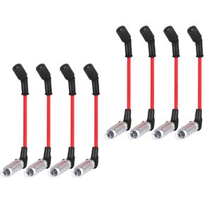 8 Pcs Spark Plug Wires Set Compatible with Chevy Silverado Suburban Tahoe Savana Express GMC Sierra Yukon Cadillac Escalade - 4.8 5.3 6.0 6.2 V8 Replace OEM# 9748HH 9748RR 48322R 48322