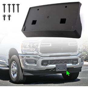 Front License Plate Frame for Dodge Ram 2500/3500 / 4500/5500 2019 2020 2021 2022 2023 2024 Front Bumper License Plate Holder Mounting Bracket Cover Replace # 68362197AA CH1068166