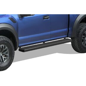 APS Running Boards 6in Matte Black Compatible with Ford F150 2015-2024 Super Cab & F-250 F-350 Super Duty 2017-2024 Stainless Steel (Nerf Bars Side Steps Side Bars)