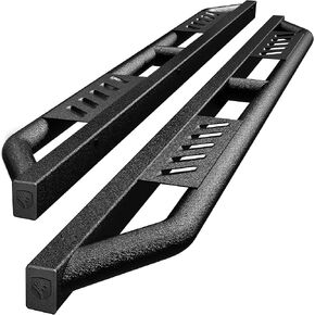 Tyger Auto Trax Side Steps Compatible with 2019-2025 Chevy Silverado GMC Sierra 1500; 2020-2025 2500 3500HD | Crew Cab | TG-TX7C29758 | Textured Black Drop Step Rail Running Board