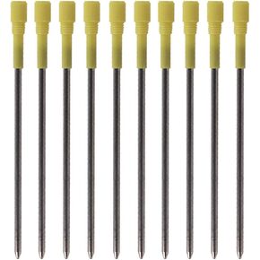 10 Pack Ball Point Pen Refills, Medium Point, Black Ink (Black 3.2inch)