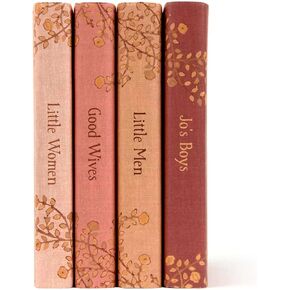 Little Women Book Set | Four-Volume Hardcover Book Set with Custom Designed Juniper Books Dust Jackets | Author Louisa May Alcott