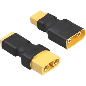 XT60 to XT90 Adapter,XT60 to XT90 Connector Without Wires RC LiPo Battery Connectors (XT60 to XT90 Male & Female Adapter)