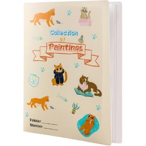 A4Art Portfolio Binder with Plastic Sleeve, Kids Drawings Painting Portfolio Folder, Diamond Painting Storage Book Artwork Presentation Organizer Book with 40 Binder Pockets for Collecting Paintings in Saudi Arabia