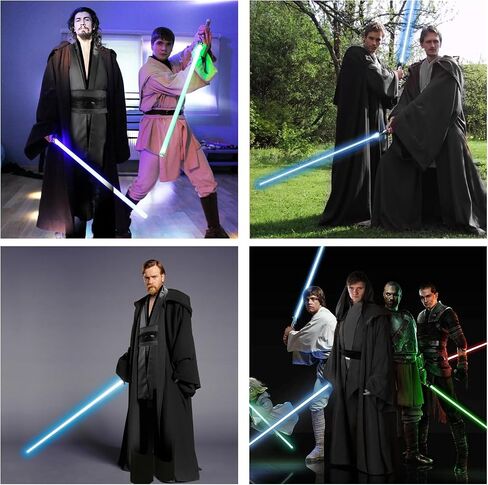 Wizard Costume Robe for Men Adult Male Tunic Costumes Hooded Robe Cool Uniform Full Set Halloween Cosplay Cloak in Saudi Arabia