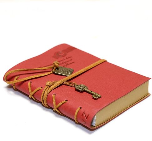 EvZ Leather Writing Journal Notebook, 7 Inches Key Bound Retro Vintage Notebook Diary Sketchbook Gifts with Unlined Travel Journals to Write in for Girls and Boys Notepad Guest Book, Dark Coffee in Kuwait