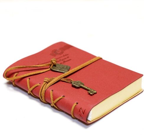 EvZ Leather Writing Journal Notebook, 7 Inches Key Bound Retro Vintage Notebook Diary Sketchbook Gifts with Unlined Travel Journals to Write in for Girls and Boys Notepad Guest Book, Dark Coffee in Kuwait