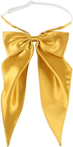 Big Cute JK School Uniform Anime Lolita Sailor Pre-tied for Womens Girls Solid Color Satin Bowtie Cosplay Event in Kuwait