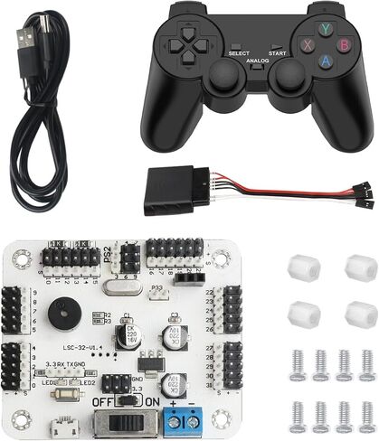 24 Channels PWM Servo Motor Driver Board Module Robot Controller with Over Current Protection with PS2 Handle Control for Robot in Saudi Arabia