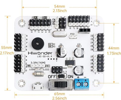 24 Channels PWM Servo Motor Driver Board Module Robot Controller with Over Current Protection with PS2 Handle Control for Robot in Saudi Arabia