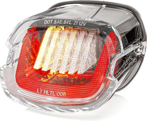 Dark Smoke U Shape Motorcycle Tail Light with Sequential Turn Signals Brake License Plate Light Compatible with Harley Dyna Road King Electra Glide Sportster 883 1200 Heritage Softail Fatboy Touring in Saudi Arabia