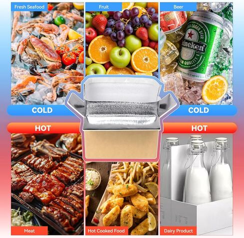 4 Pack Reusable Insulated Shipping Boxes for Frozen Food & Hot Food, 11x6x7 Cold Shipping Boxes with Aluminum Foil Insulated Bag Liner in Saudi Arabia