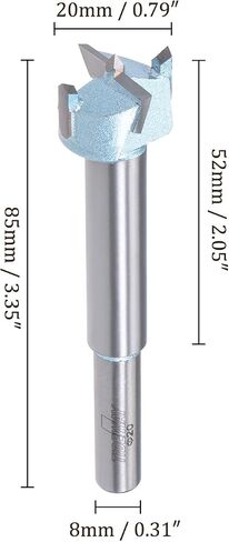 uxcell Forstner Drill Bits 14mm, Tungsten Carbide Wood Hole Saw Auger Opener, Woodworking Hinge Hole Drilling Boring Bit Cutter (Blue, Silver Tone) in Saudi Arabia