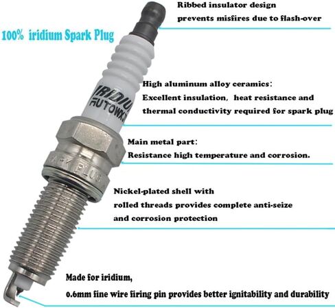 ملف الإشعال إيريديوم شمعات الإشعال مجموعة من 6 قطع UF648 C1791 يناسب 2011 2012 2013 2014 2015 2016 2017 2018 2019 2020 دورانجو جراند كارافان رحلة تشالنجر تشارجر كرايسلر 300 3.6 لتر in Kuwait