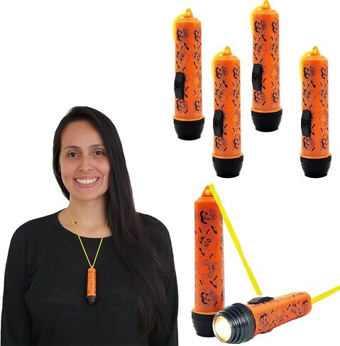The Dreidel Company Halloween Spooky Flash-Light Necklace, Dress-Up Costume Accessory, Halloween Party Favor in Saudi Arabia