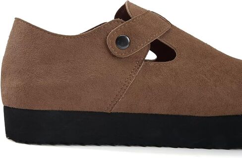 Torotto Womens Clogs Cork Footbed Suede Slippers Arch Support Potato Shoes with Adjustable Buckle in Saudi Arabia