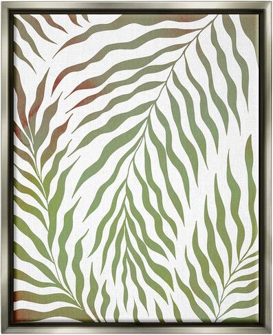 Stupell Industries Wavy Green Botanical Leaves Floating Framed Wall Art, Design by Ziwei Li in Saudi Arabia