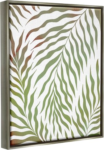 Stupell Industries Wavy Green Botanical Leaves Floating Framed Wall Art, Design by Ziwei Li in Saudi Arabia