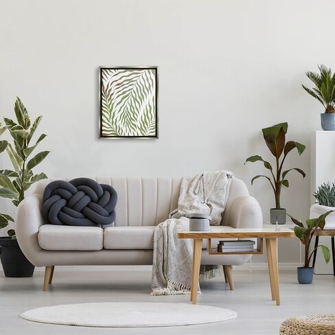 Stupell Industries Wavy Green Botanical Leaves Floating Framed Wall Art, Design by Ziwei Li in Saudi Arabia