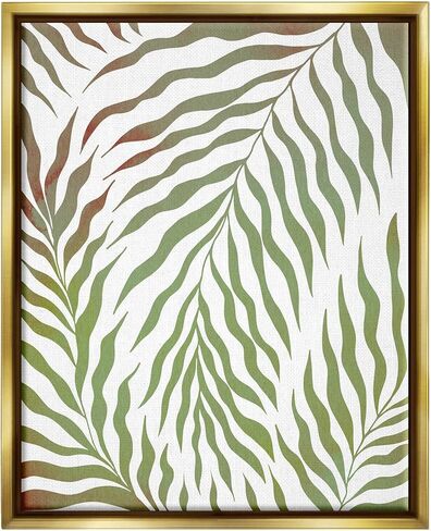 Stupell Industries Wavy Green Botanical Leaves Floating Framed Wall Art, Design by Ziwei Li in Saudi Arabia