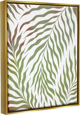 Stupell Industries Wavy Green Botanical Leaves Floating Framed Wall Art, Design by Ziwei Li in Saudi Arabia