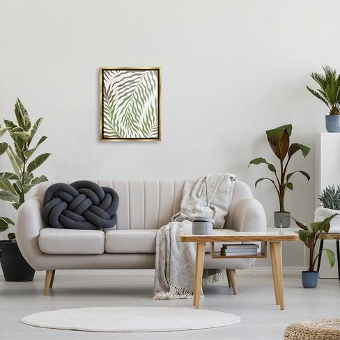 Stupell Industries Wavy Green Botanical Leaves Floating Framed Wall Art, Design by Ziwei Li in Saudi Arabia