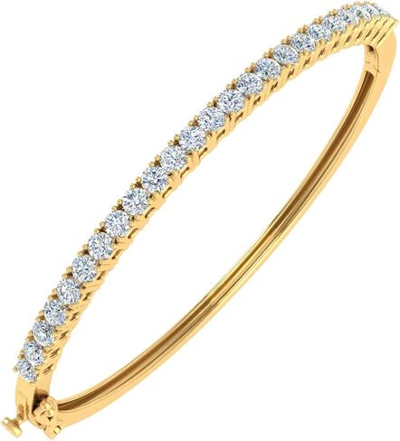 2 1/5 Carat Diamond Womens Bangle Bracelet in 10K Gold in Saudi Arabia