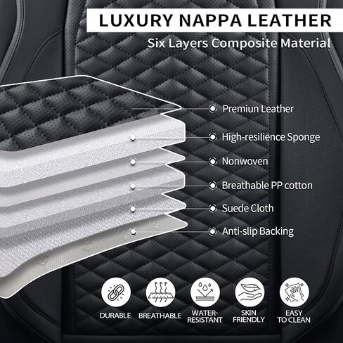 Car Seat Covers Full Set Leather Seat Covers Automotive Seat Covers Universal Car Seat Cover for Most Cars Brown in Saudi Arabia