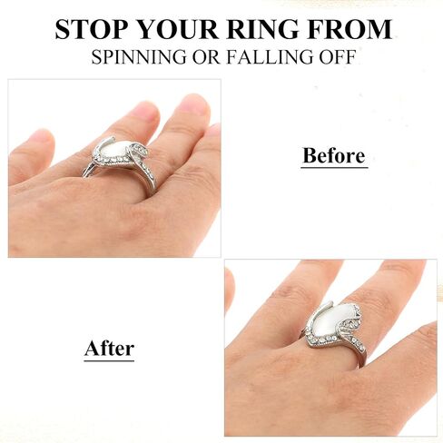 20 Pcs Ring Sizers for Loose Rings Invisible Ring Size Adjuster Ring Spacer and Ring Guard Ring Tightener Fitter for Loose Rings Women Men Make Ring Fit Tighter Fit Almost Any Size Rings in Saudi Arabia