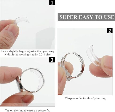 20 Pcs Ring Sizers for Loose Rings Invisible Ring Size Adjuster Ring Spacer and Ring Guard Ring Tightener Fitter for Loose Rings Women Men Make Ring Fit Tighter Fit Almost Any Size Rings in Saudi Arabia