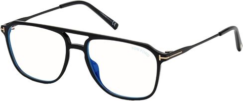 FT 5665-B BLUE BLOCK Shiny Black 54/16/145 men Eyewear Frame in Saudi Arabia