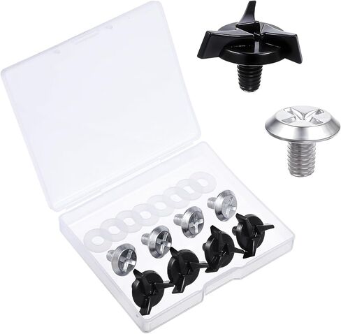 8 Pcs Motorcycle Helmet Screws with 8pcs Rubber Washers Metal Motorcycle Helmet Visor Screws for Motorcycle Helmets Repair with Case (Black,Silver) in Saudi Arabia