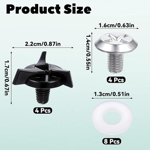 8 Pcs Motorcycle Helmet Screws with 8pcs Rubber Washers Metal Motorcycle Helmet Visor Screws for Motorcycle Helmets Repair with Case (Black,Silver) in Saudi Arabia