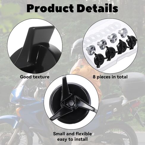 8 Pcs Motorcycle Helmet Screws with 8pcs Rubber Washers Metal Motorcycle Helmet Visor Screws for Motorcycle Helmets Repair with Case (Black,Silver) in Saudi Arabia